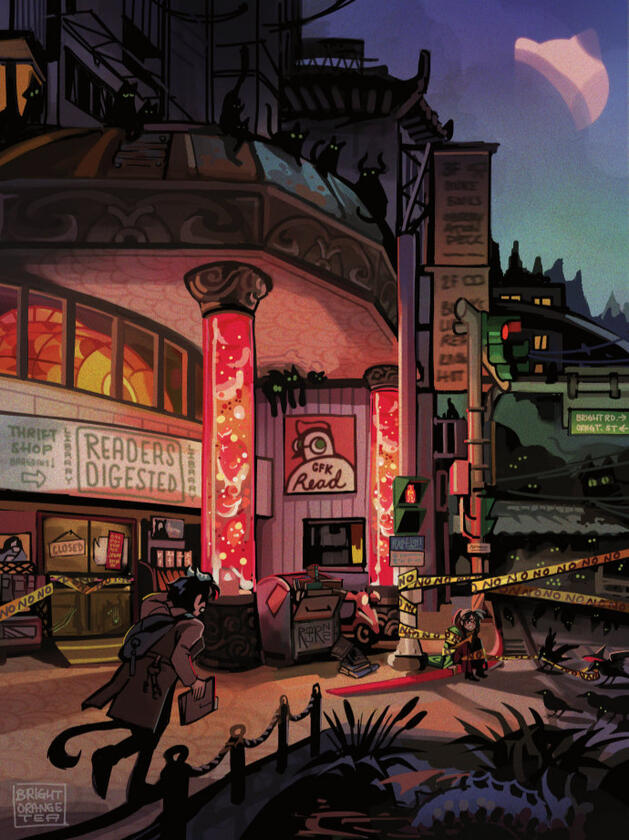 worldbuilding illustration (my ocs)